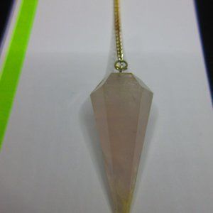 Rose Quartz Gemstone Dowsing Pendulum Meditation Tool